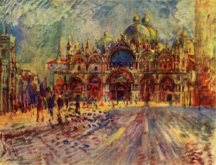Pierre-Auguste Renoir Markusplatz in Venedig Norge oil painting art